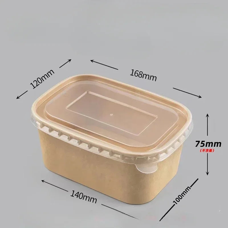 Disposable Kraft Paper Food Grade To-Go Box
