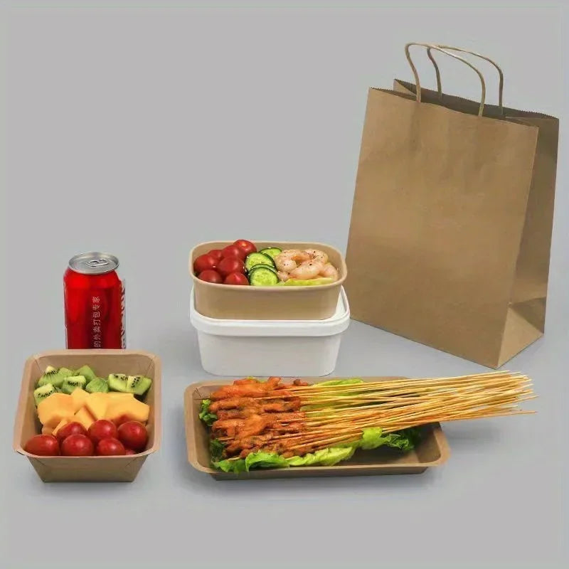 Disposable Kraft Paper Food Grade To-Go Box