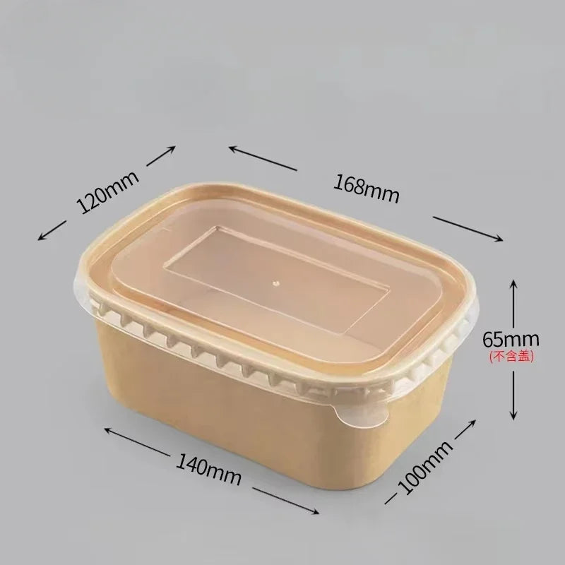 Disposable Kraft Paper Food Grade To-Go Box