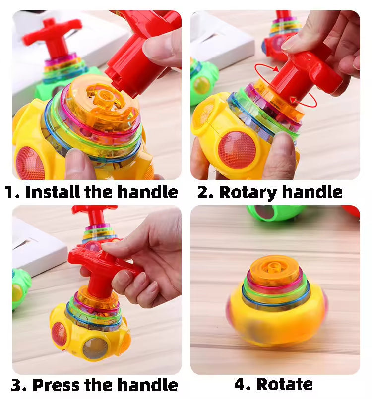 Luminous Light-Up Music Spinning Top — Perfect Holiday Gift for Kids