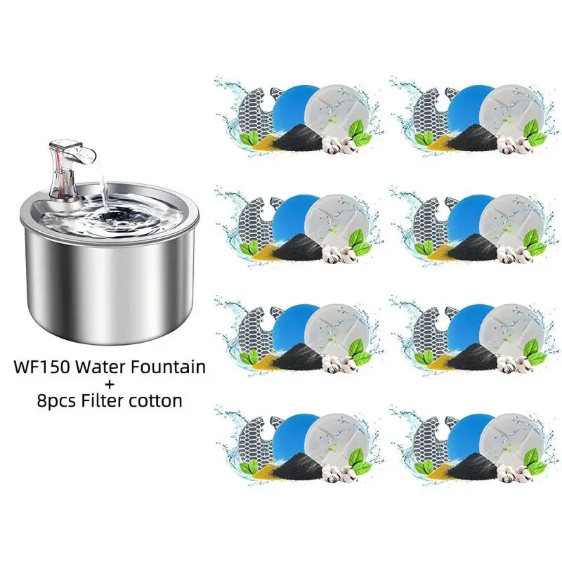 Stainless steel pet water dispenser