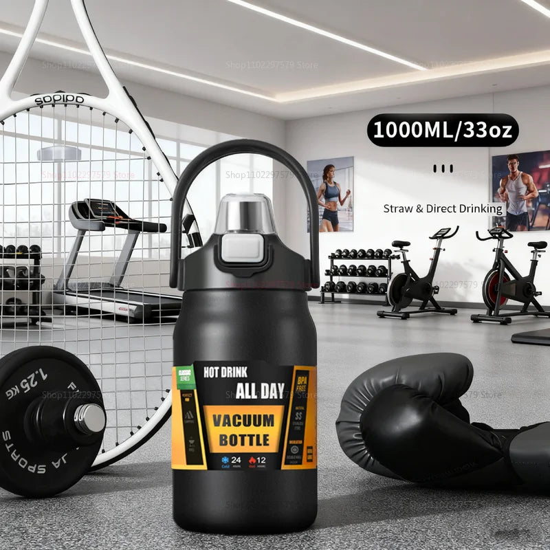 One-cover double-drink thermos stainless steel