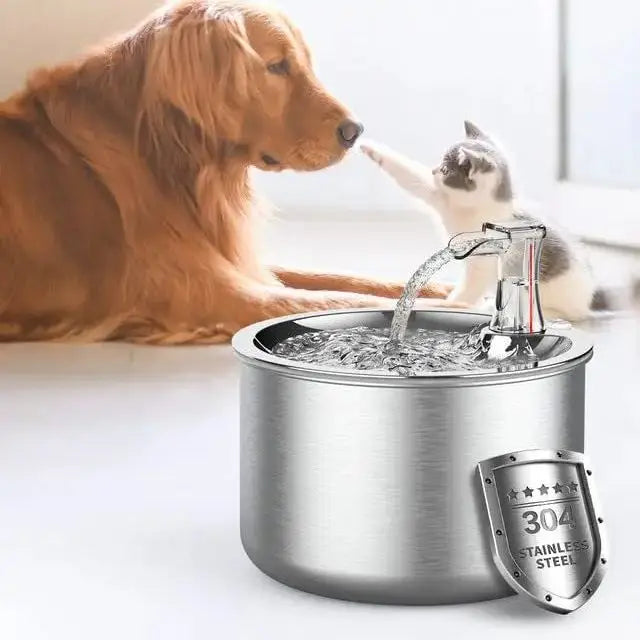 Stainless steel pet water dispenser