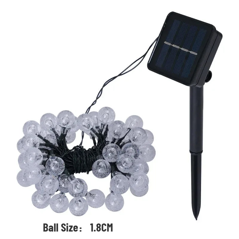 Solar Crystal Globe LED String Lights