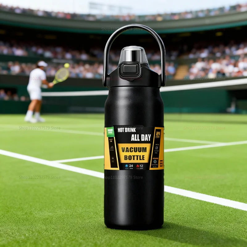 One-cover double-drink thermos stainless steel