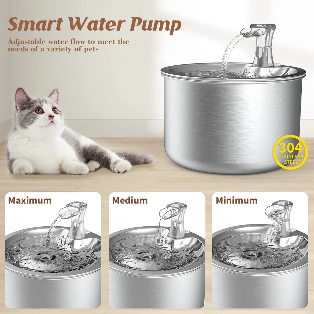 Stainless steel pet water dispenser