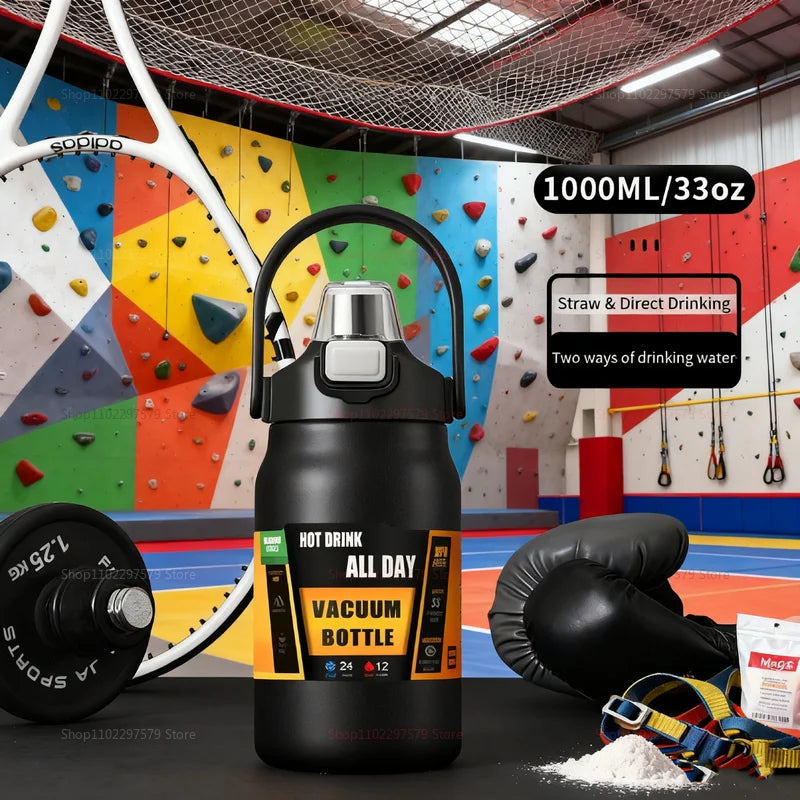 One-cover double-drink thermos stainless steel