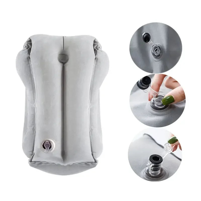 Inflatable Cushion Travel Pillow Headrest Chin Support