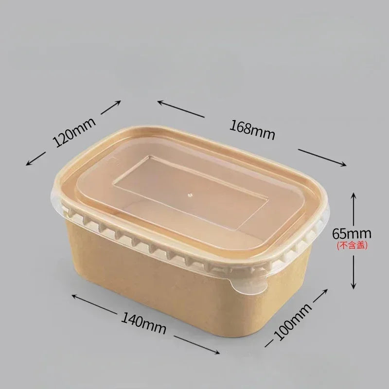 Disposable Kraft Paper Food Grade To-Go Box
