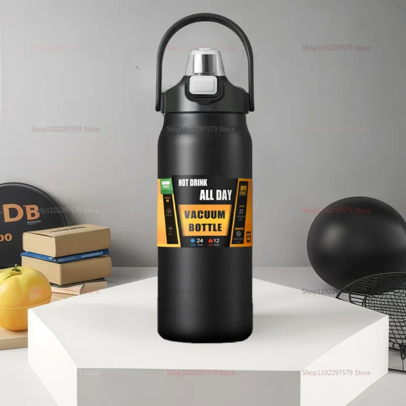 One-cover double-drink thermos stainless steel