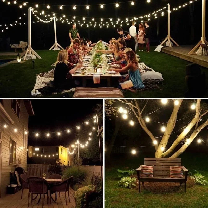 Solar Crystal Globe LED String Lights