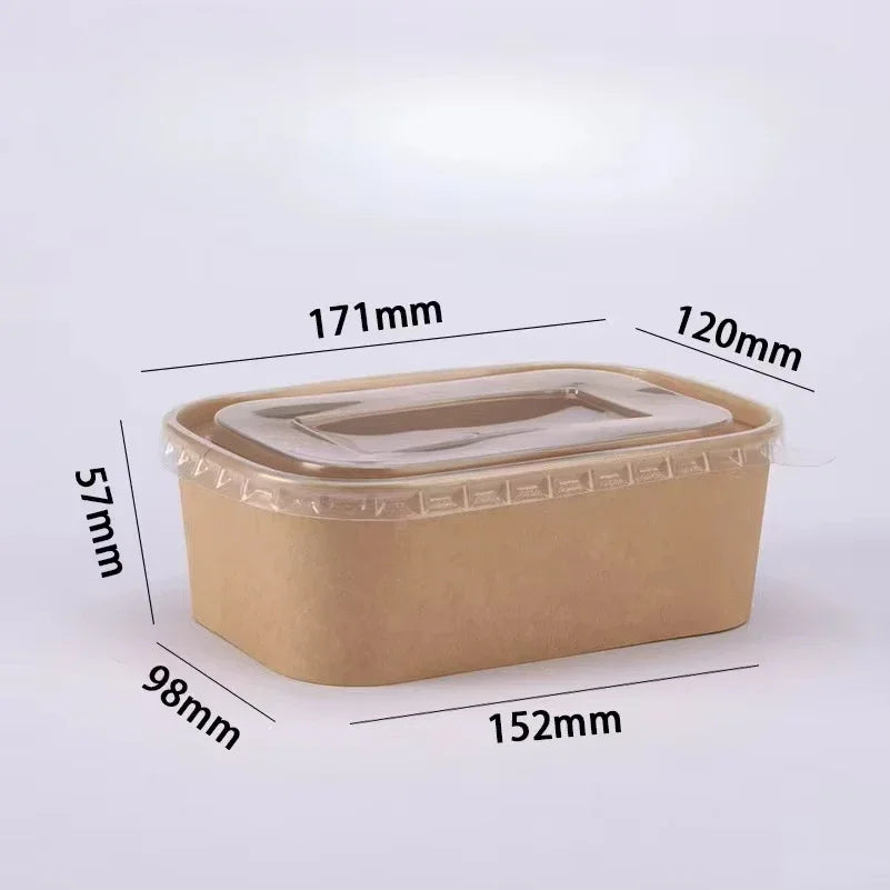 Disposable Kraft Paper Food Grade To-Go Box