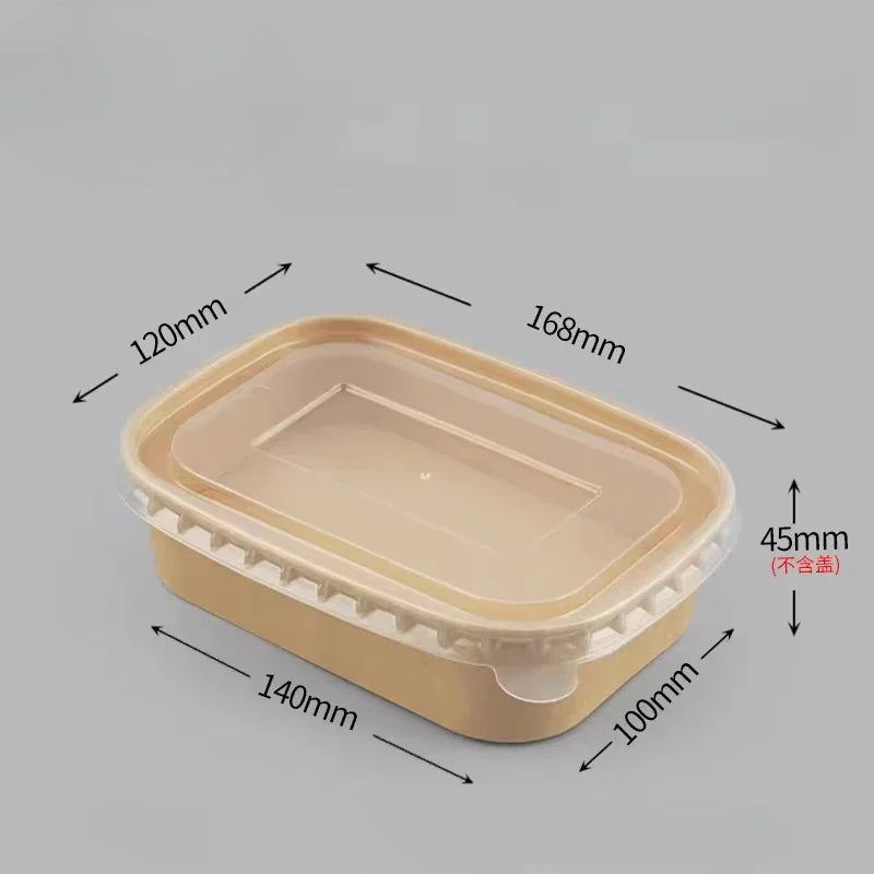Disposable Kraft Paper Food Grade To-Go Box