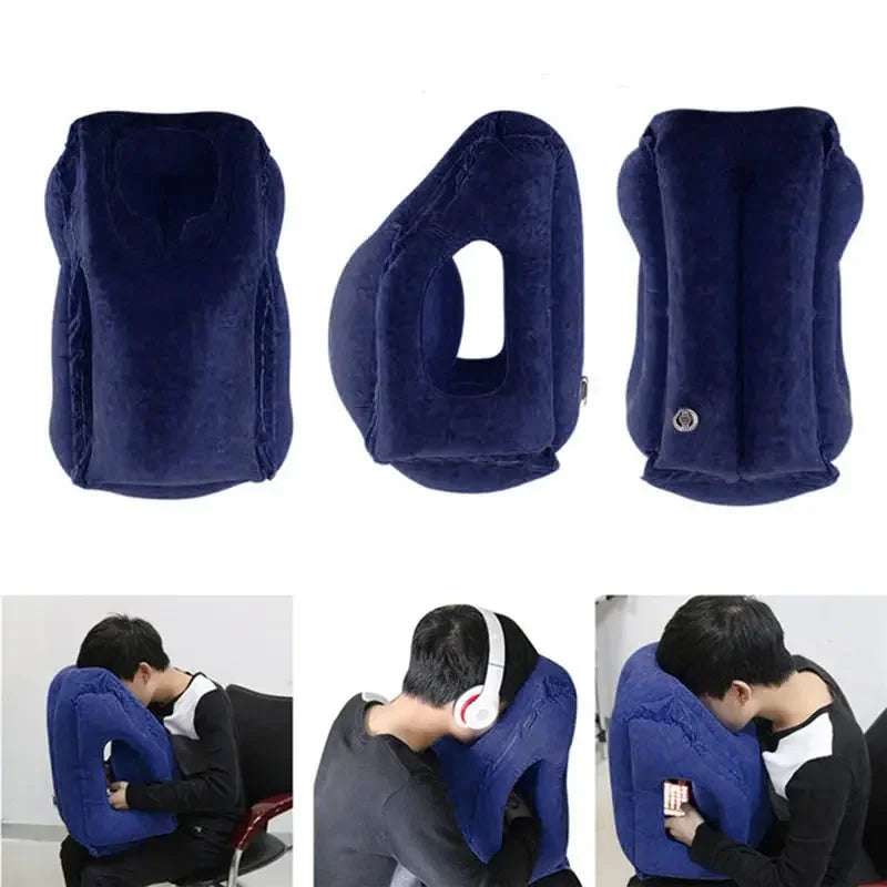 Inflatable Cushion Travel Pillow Headrest Chin Support
