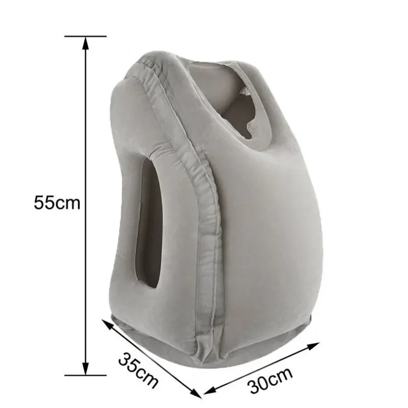 Inflatable Cushion Travel Pillow Headrest Chin Support